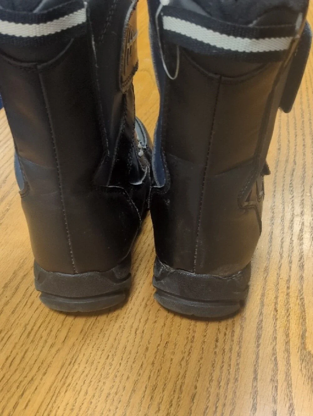 Target Black and Gray Kids Winter Boots with Hook-and-Loop Straps